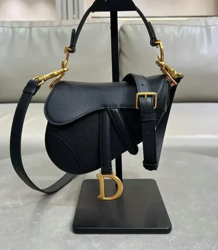 Dior 1:1 Mirror Replica Mini Saddle Oblique With Strap 17CM/6.7IN Christian Dior Replica Saddles