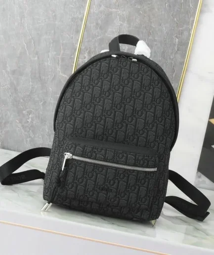Dior 1:1 Mirror Replica Oblique Embroidered Rider Backpack 37CM/14.6IN Christian Dior Replica Backpacks