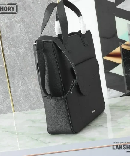 Dior 1:1 Mirror Replica Galaxy Black Saddle Tote Bag 33CM/13IN Christian Dior Replica Saddles