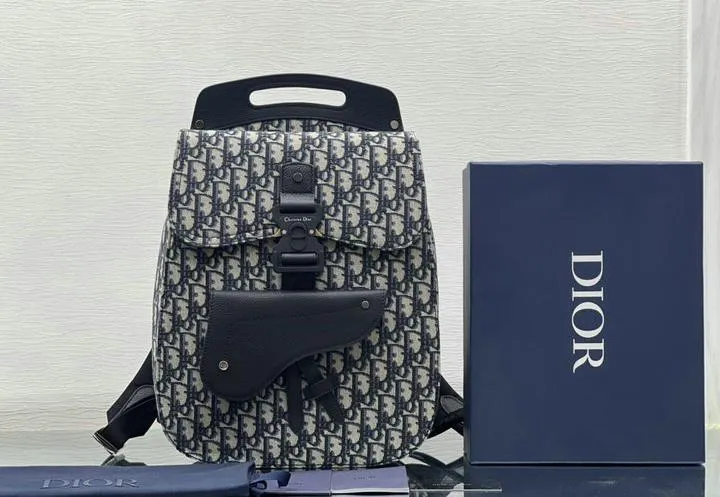 Dior 1:1 Mirror Replica Gallop Navy Oblique Saddle Backpack 40CM/15.7IN Christian Dior Replica Backpacks Dior 1:1 Mirror Replica Gallop Navy Oblique Saddle Backpack 40CM/15.7IN Christian Dior Replica Backpacks