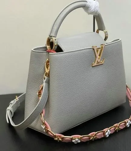 Louis Vuitton 1:1 Mirror Replica Capucines Ice Grey Taurillon Louis Vuitton Replica Capucines