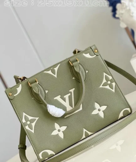 Louis Vuitton 1:1 Mirror Replica OnTheGo PM Green White Louis Vuitton Replica Onthego