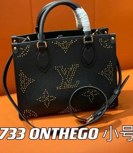 Louis Vuitton 1:1 Mirror Replica OnTheGo PM Studs Monogram Empreinte Louis Vuitton Replica Onthego