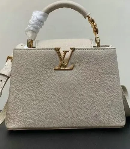 Louis Vuitton 1:1 Mirror Replica Mini Capucines Black/Cream Louis Vuitton Replica Capucines