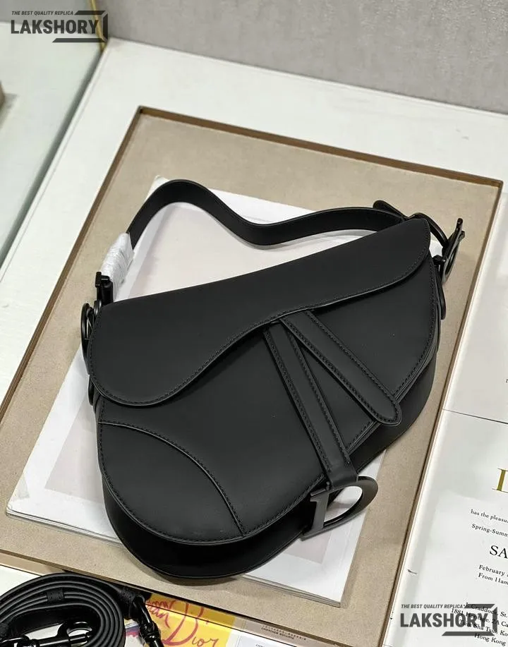 Dior 1:1 Mirror Replica Calfskin Black Ultra Matte Saddle Satchel Christian Dior Replica Saddles Dior 1:1 Mirror Replica Calfskin Black Ultra Matte Saddle Satchel Christian Dior Replica Saddles