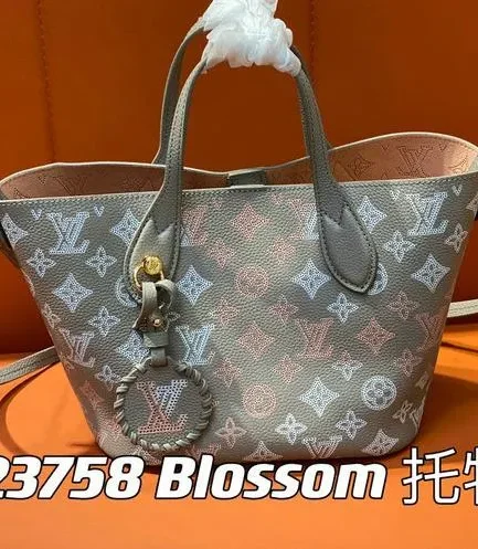 Louis Vuitton 1:1 Mirror Replica Mahina Blossom PM Gray Neverfull Louis Vuitton Replica Neverfull