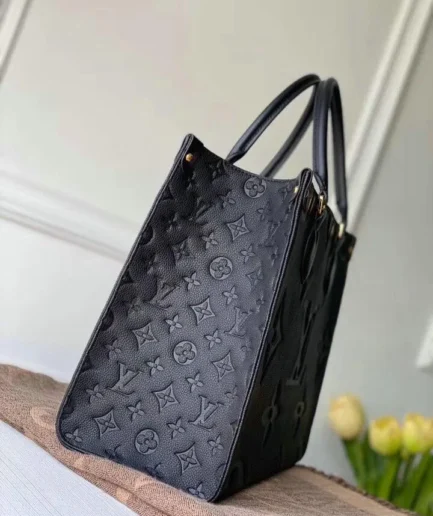 Louis Vuitton 1:1 Mirror Replica OnTheGo MM Monogram Empreinte Black Louis Vuitton Replica Onthego