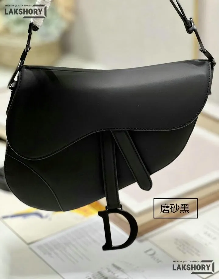 Dior 1:1 Mirror Replica Calfskin Black Ultra Matte Saddle Satchel Christian Dior Replica Saddles Dior 1:1 Mirror Replica Calfskin Black Ultra Matte Saddle Satchel Christian Dior Replica Saddles