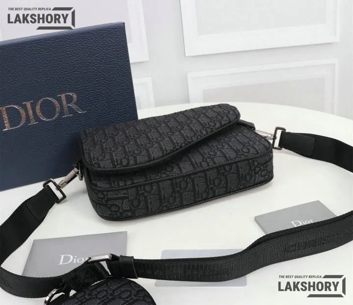 Dior 1:1 Mirror Replica Oblique Saddle Triple Pouch 25CM/9.8IN Christian Dior Replica Saddles Dior 1:1 Mirror Replica Oblique Saddle Triple Pouch 25CM/9.8IN Christian Dior Replica Saddles