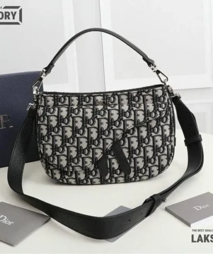 Dior 1:1 Mirror Replica Oblique Mini Soft Saddle Bag 24CM/9.4IN Christian Dior Replica Saddles