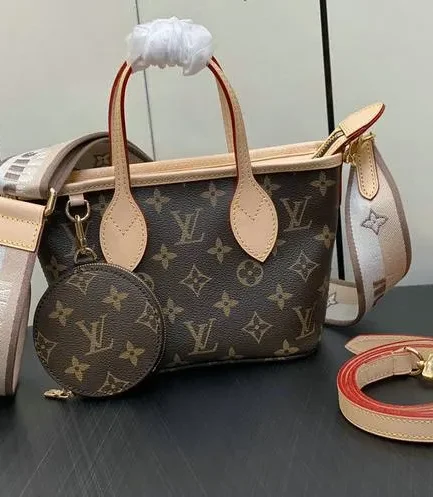 Louis Vuitton 1:1 Mirror Replica Neverfull BB Small Beige Tote Louis Vuitton Replica Neverfull
