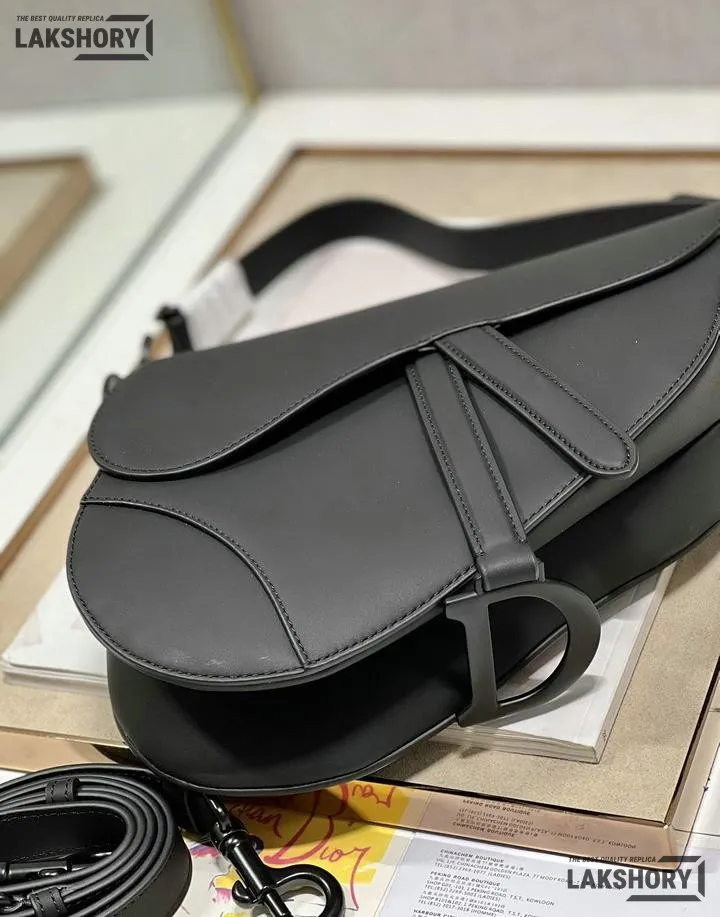 Dior 1:1 Mirror Replica Calfskin Black Ultra Matte Saddle Satchel Christian Dior Replica Saddles Dior 1:1 Mirror Replica Calfskin Black Ultra Matte Saddle Satchel Christian Dior Replica Saddles