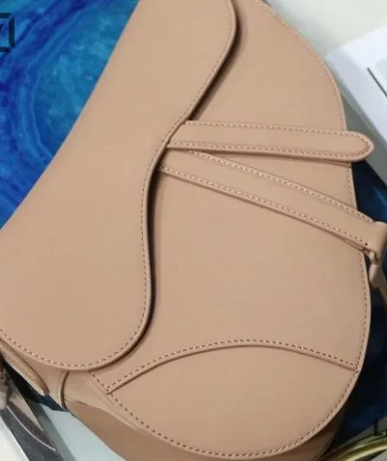 Dior 1:1 Mirror Replica Ultra Matte Blush Calfskin Saddle 25.5CM/10IN Christian Dior Replica Saddles