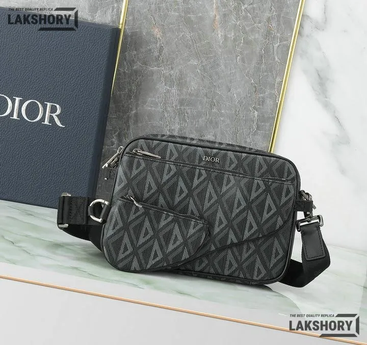 Dior 1:1 Mirror Replica CD Diamond Saddle Triple Pouch 23CM/9.1IN Christian Dior Replica Saddles Dior 1:1 Mirror Replica CD Diamond Saddle Triple Pouch 23CM/9.1IN Christian Dior Replica Saddles