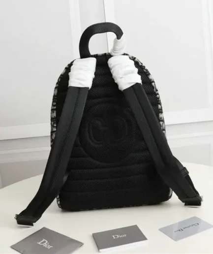 Dior 1:1 Mirror Replica Rider Beige & Black Backpack 37CM/14.6 IN Christian Dior Replica Backpacks