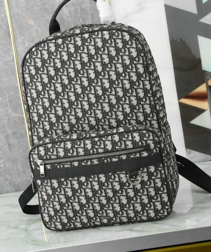 Dior 1:1 Mirror Replica Dior Safari Backpack Beige & Black 41CM/16.1IN Christian Dior Replica Backpacks