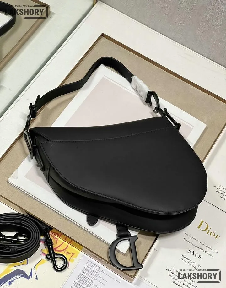 Dior 1:1 Mirror Replica Calfskin Black Ultra Matte Saddle Satchel Christian Dior Replica Saddles Dior 1:1 Mirror Replica Calfskin Black Ultra Matte Saddle Satchel Christian Dior Replica Saddles