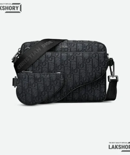 Dior 1:1 Mirror Replica Saddle Triple Pouch Jacquard 25CM/9.8IN Christian Dior Replica Saddles