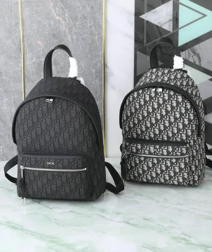 Dior 1:1 Mirror Replica Rider Embroidered Canvas Backpack 37CM/14.6IN Christian Dior Replica Backpacks