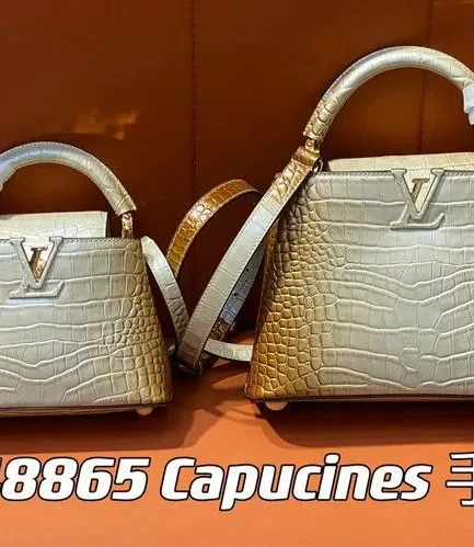 Louis Vuitton 1:1 Mirror Replica Capucines BB Himalaya Crocodile Louis Vuitton Replica Capucines