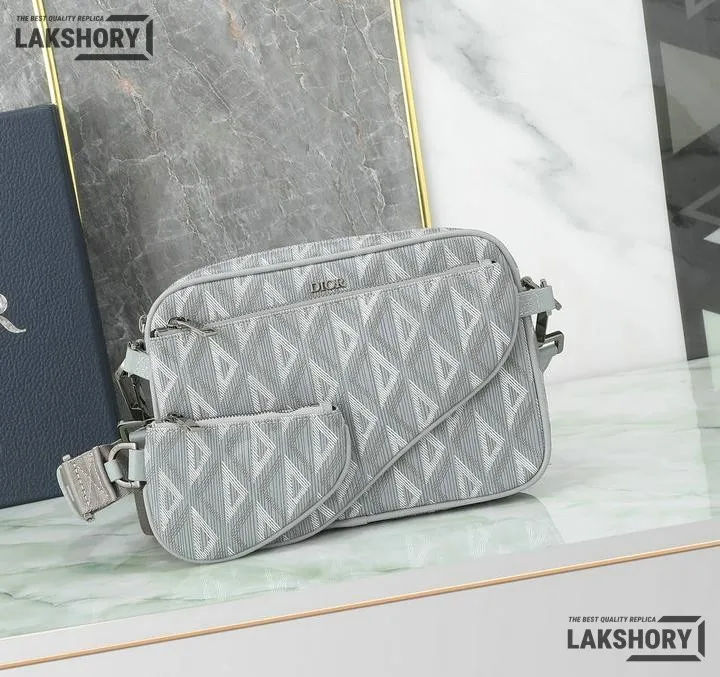 Dior 1:1 Mirror Replica CD Diamond Saddle Triple Pouch 23CM/9.1IN Christian Dior Replica Saddles Dior 1:1 Mirror Replica CD Diamond Saddle Triple Pouch 23CM/9.1IN Christian Dior Replica Saddles