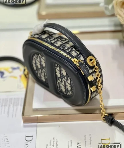 Dior 1:1 Mirror Replica Oval CD Signature Camera Crossbody Blue 18CM/7.1IN Christian Dior Other Styles