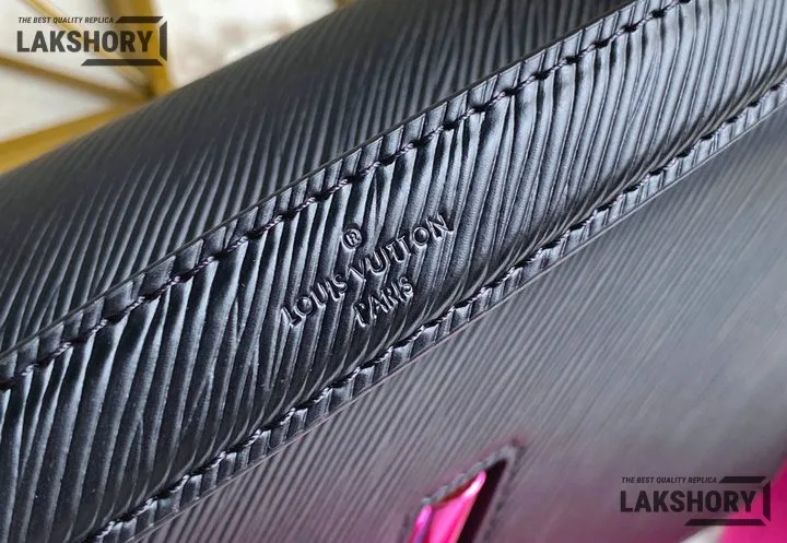 Louis Vuitton 1:1 Mirror Replica Twist MM Epi Grained Leather Black/Pink/Blue Gradient 23CM/9.1IN Louis Vuitton Replica Twist Louis Vuitton 1:1 Mirror Replica Twist MM Epi Grained Leather Black/Pink/Blue Gradient 23CM/9.1IN Louis Vuitton Replica Twist