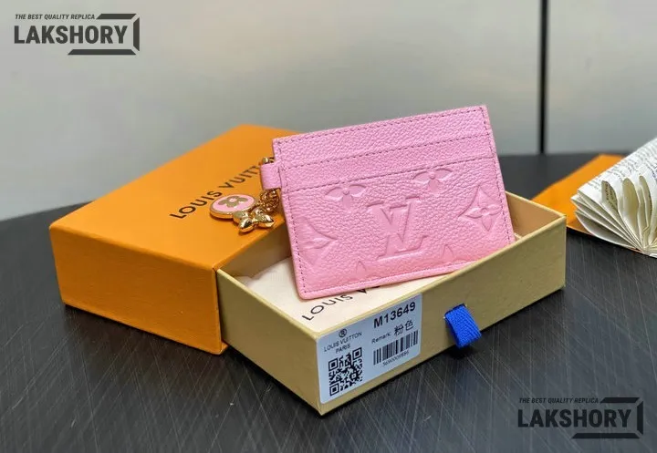 Louis Vuitton 1:1 Mirror Replica LV Charms Card Holder Monogram Empreinte 7CM/2.8IN Louis Vuitton Replica Wallets Louis Vuitton 1:1 Mirror Replica LV Charms Card Holder Monogram Empreinte 7CM/2.8IN Louis Vuitton Replica Wallets