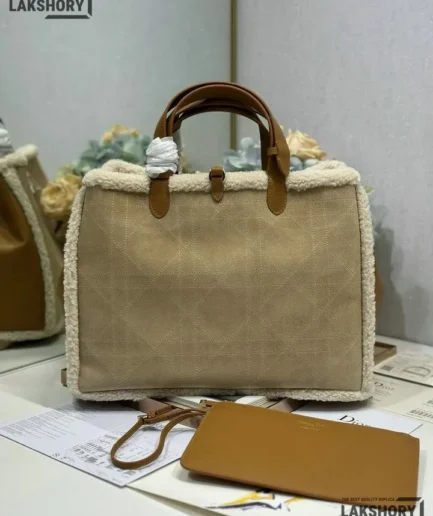 Dior 1:1 Mirror Replica The Dior Toujours shearling Lamb Wool Bag 37CM/14.6IN Christian Dior Replica Lady