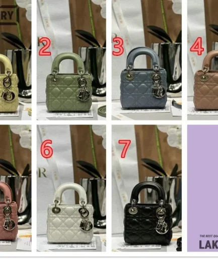 Dior 1:1 Mirror Replica Lambskin Micro Lady Dior Bag 12CM/4.7IN Christian Dior Replica Lady