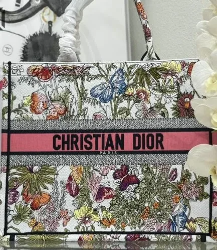 Dior 1:1 Mirror Replica Canvas Mexico Millefiori Book Tote Multicolor Christian Dior Replica Book Totes