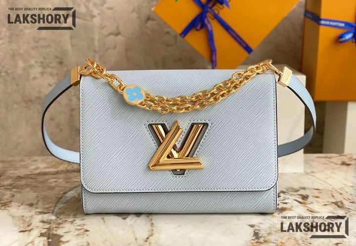 Louis Vuitton 1:1 Mirror Replica Twist MM Epi Leather Shoulder Bag 23CM/9.1IN Louis Vuitton Replica Twist Louis Vuitton 1:1 Mirror Replica Twist MM Epi Leather Shoulder Bag 23CM/9.1IN Louis Vuitton Replica Twist
