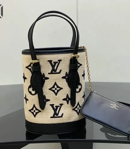 Louis Vuitton 1:1 Mirror Replica Monogram Cotton Nano Bucket Bag 17CM/6.7IN Louis Vuitton Replica Neo