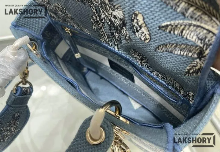 Dior 1:1 Mirror Replica Dioriviera Lady D-Lite Celestial Navy Toile de Jouy 24CM/9.4IN Christian Dior Replica Lady Dior 1:1 Mirror Replica Dioriviera Lady D-Lite Celestial Navy Toile de Jouy 24CM/9.4IN Christian Dior Replica Lady