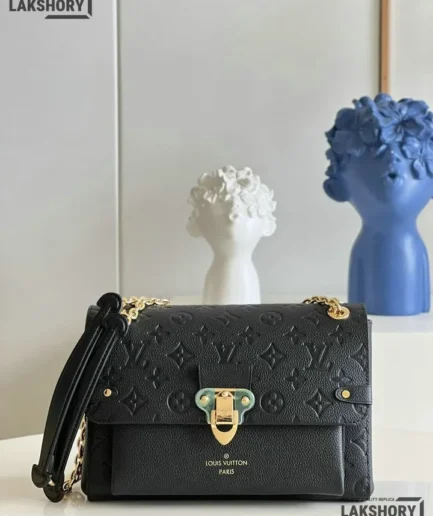 Louis Vuitton 1:1 Mirror Replica Empreinte Vavin PM Black 25CM/9.8IN Louis Vuitton Replica Pochette Metis