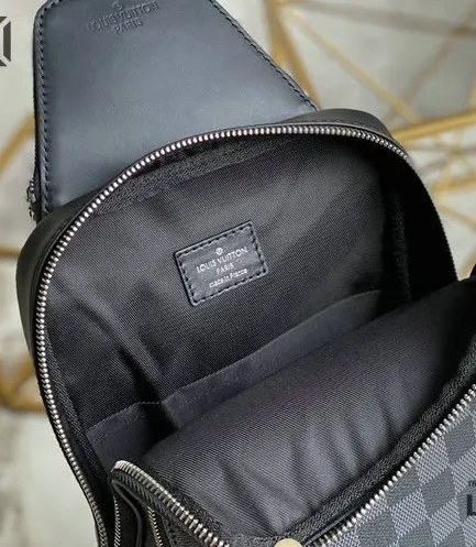 Louis Vuitton 1:1 Mirror Replica Avenue Slingbag Damier Graphite Black 31CM/12.2IN Louis Vuitton Replica Avenue