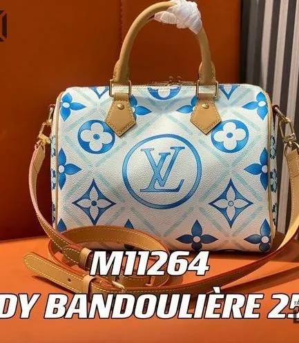 Louis Vuitton 1:1 Mirror Replica Tiles By The Pool Speedy Bandouliere 25 Lagoon Blue 25CM/9.8IN Louis Vuitton Replica Speedy