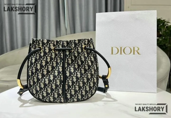 Dior 1:1 Mirror Replica Oblique Nolita Bag Blue & Beige Canvas Christian Dior Other Styles Dior 1:1 Mirror Replica Oblique Nolita Bag Blue & Beige Canvas Christian Dior Other Styles