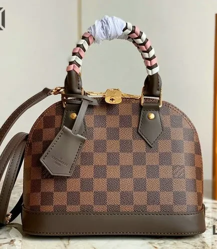 Louis Vuitton 1:1 Mirror Replica Alma BB Damier Ebne Canvas 23.5CM/9.3IN Louis Vuitton Replica Alma