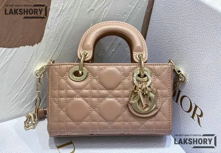 Dior 1:1 Mirror Replica Lambskin Lady D-Joy Micro Cannage 16CM/6.3IN Christian Dior Replica Lady Dior 1:1 Mirror Replica Lambskin Lady D-Joy Micro Cannage 16CM/6.3IN Christian Dior Replica Lady
