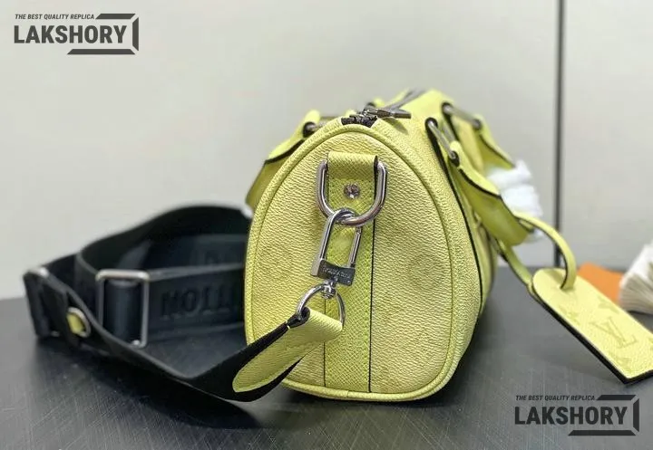 Louis Vuitton 1:1 Mirror Replica Keepall Bandoulire 25 Lemon Yellow 25CM/9.8IN Louis Vuitton Replica Keepall Louis Vuitton 1:1 Mirror Replica Keepall Bandoulire 25 Lemon Yellow 25CM/9.8IN Louis Vuitton Replica Keepall