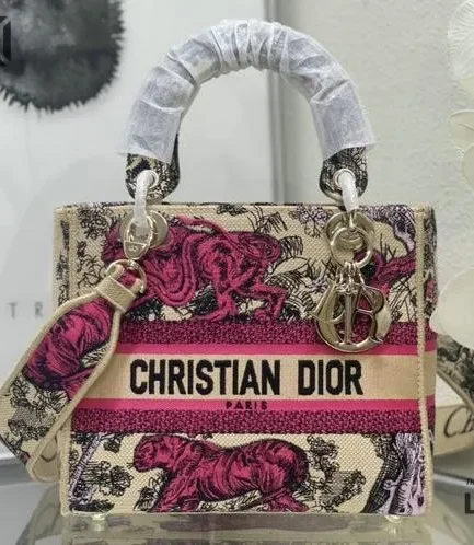 Dior 1:1 Mirror Replica Paris signature Dioriviera Lady D-Lite 24CM/9.4IN Christian Dior Replica Lady