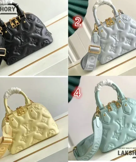 Louis Vuitton 1:1 Mirror Replica Calfskin Bubblegram Alma BB 24.5CM/9.6IN Louis Vuitton Replica Alma
