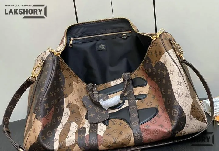 Louis Vuitton 1:1 Mirror Replica Monogram Keepall Bandouliere 55 Multicolor 55CM/21.7IN Louis Vuitton Replica Keepall Louis Vuitton 1:1 Mirror Replica Monogram Keepall Bandouliere 55 Multicolor 55CM/21.7IN Louis Vuitton Replica Keepall