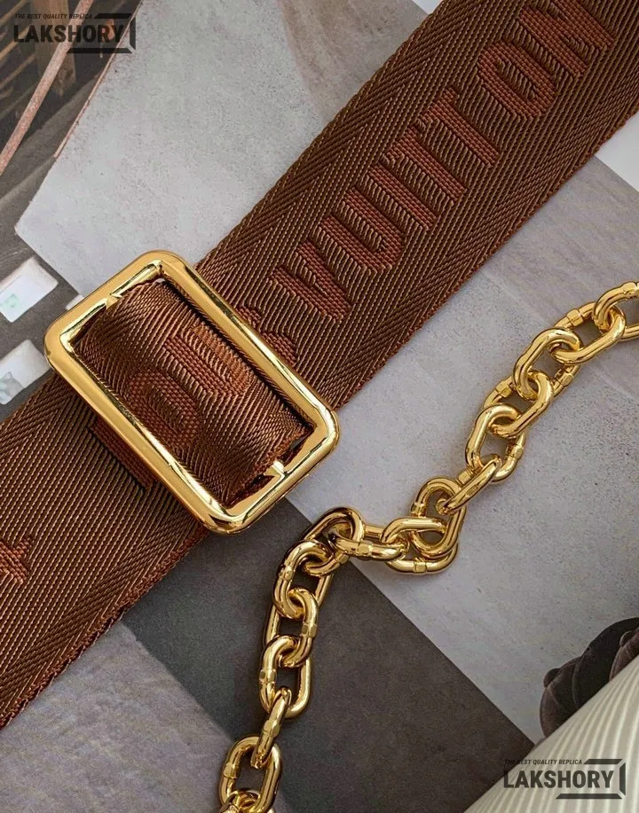 Louis Vuitton 1:1 Mirror Replica Twist MM White Epi Bag White/Brown Strap 19CM/7.5IN Louis Vuitton Replica Twist Louis Vuitton 1:1 Mirror Replica Twist MM White Epi Bag White/Brown Strap 19CM/7.5IN Louis Vuitton Replica Twist