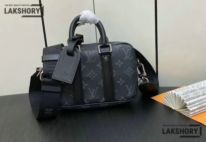 Louis Vuitton 1:1 Mirror Replica Nano Porte Documents Voyage Monogram Eclipse 20CM/7.9IN Louis Vuitton Replica Business Bags Louis Vuitton 1:1 Mirror Replica Nano Porte Documents Voyage Monogram Eclipse 20CM/7.9IN Louis Vuitton Replica Business Bags