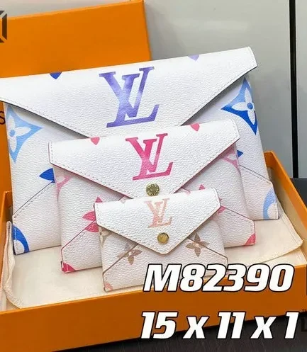 Louis Vuitton 1:1 Mirror Replica Giant By The Pool Kirigami Pochette Set Blue Rose Beige Louis Vuitton Replica Pochette Accessories