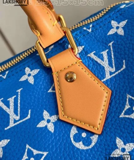 Louis Vuitton 1:1 Mirror Replica Calfskin Speedy P9 Bandouliere 25 Blue 25CM/9.8IN Louis Vuitton Replica Speedy