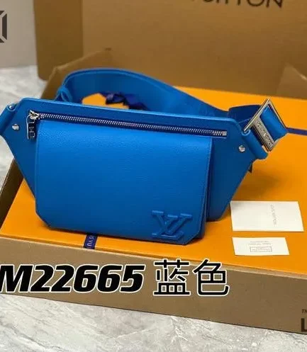 Louis Vuitton 1:1 Mirror Replica Takeoff Sling LV Aerogram Blue 30CM/11.8IN Louis Vuitton Replica Bumbag
