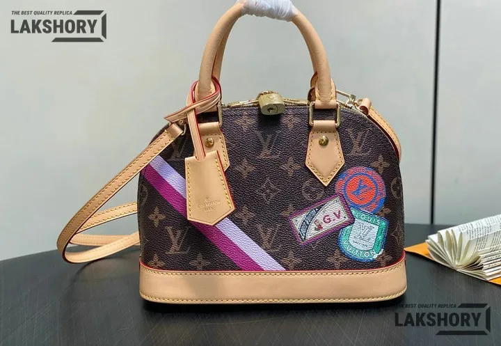 Louis Vuitton 1:1 Mirror Replica Mon Monogram Alma BB Bag 23.5CM/9.3IN Louis Vuitton Replica Alma Louis Vuitton 1:1 Mirror Replica Mon Monogram Alma BB Bag 23.5CM/9.3IN Louis Vuitton Replica Alma